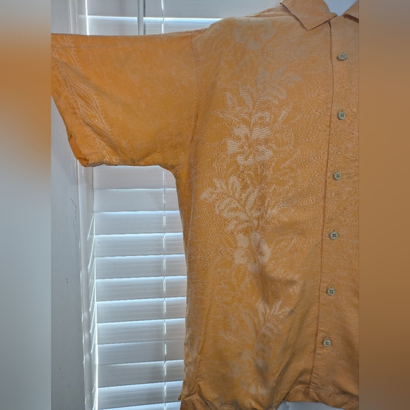 Tommy Bahama Orange Casual Silk Button Down Shirt. GUC Size small - Picture 5 of 16